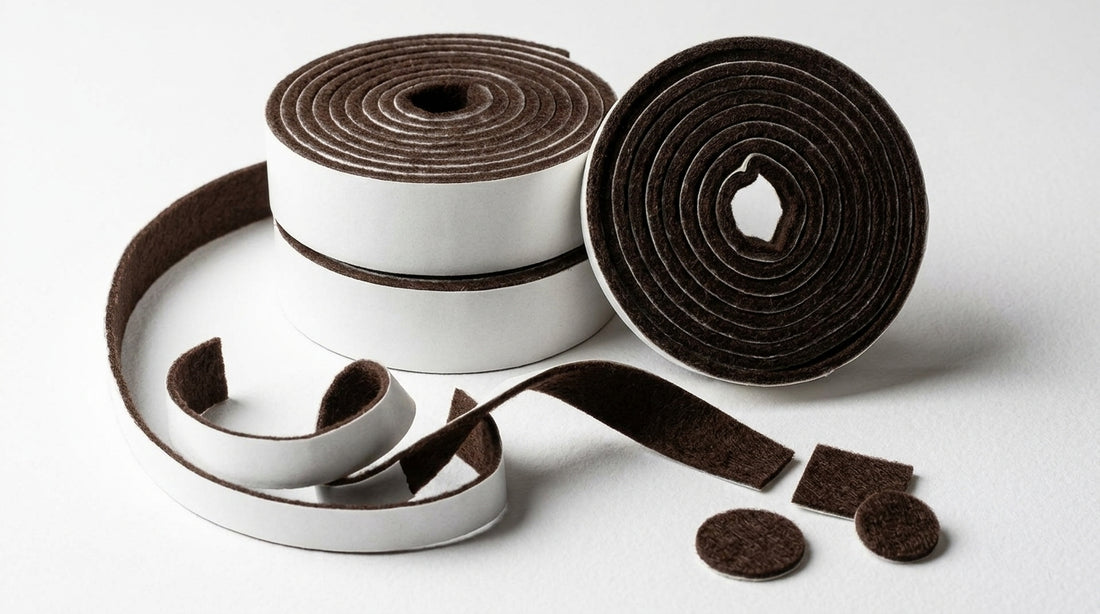 Adhesive Felt Pad Roll, Cut-to-Size (1in x 60in)
