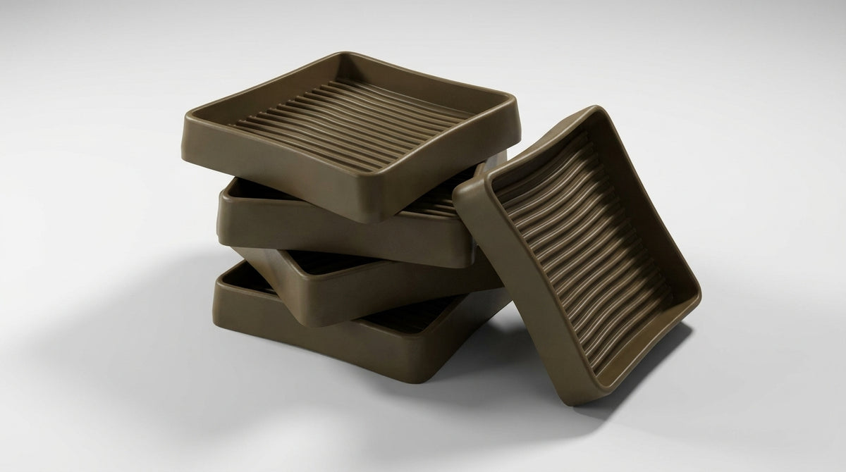 Rubber Furniture Coasters, Round (Set of 8)