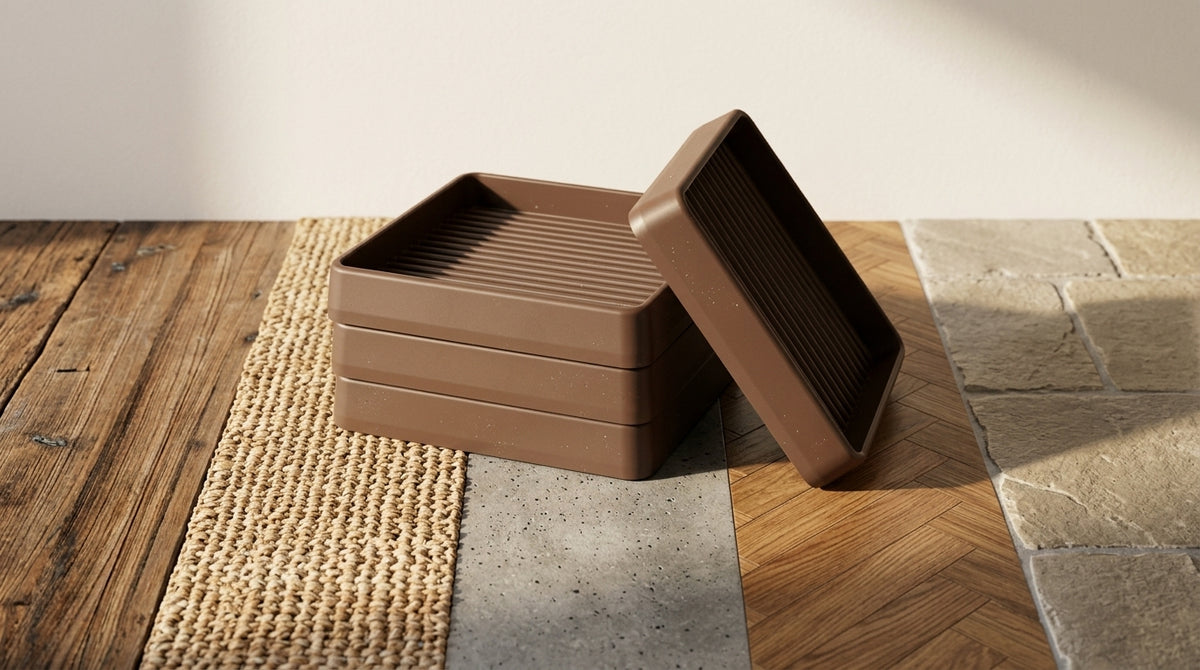 Rubber Furniture Coasters, Round (Set of 8)