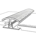 Aluminum Reducer Transition Strip, Tile-to-Wood
