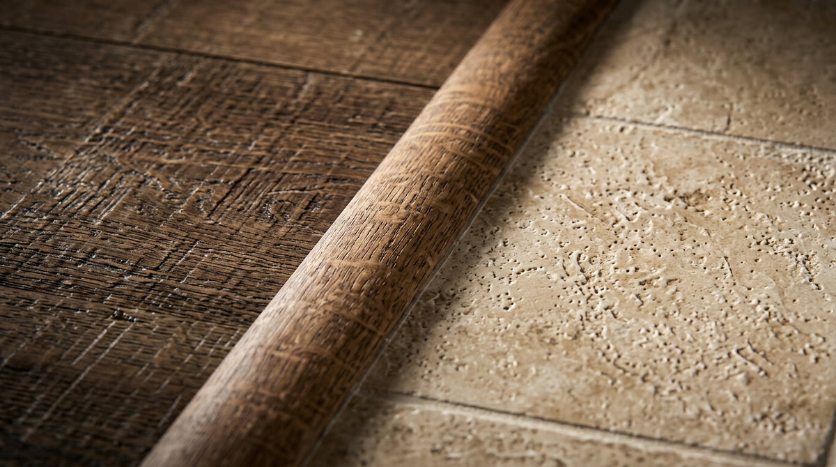 Aluminum Reducer Transition Strip, Tile-to-Wood