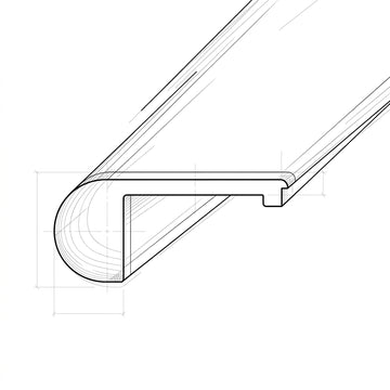 Vinyl-Wrapped Stair Nose for LVP Flooring