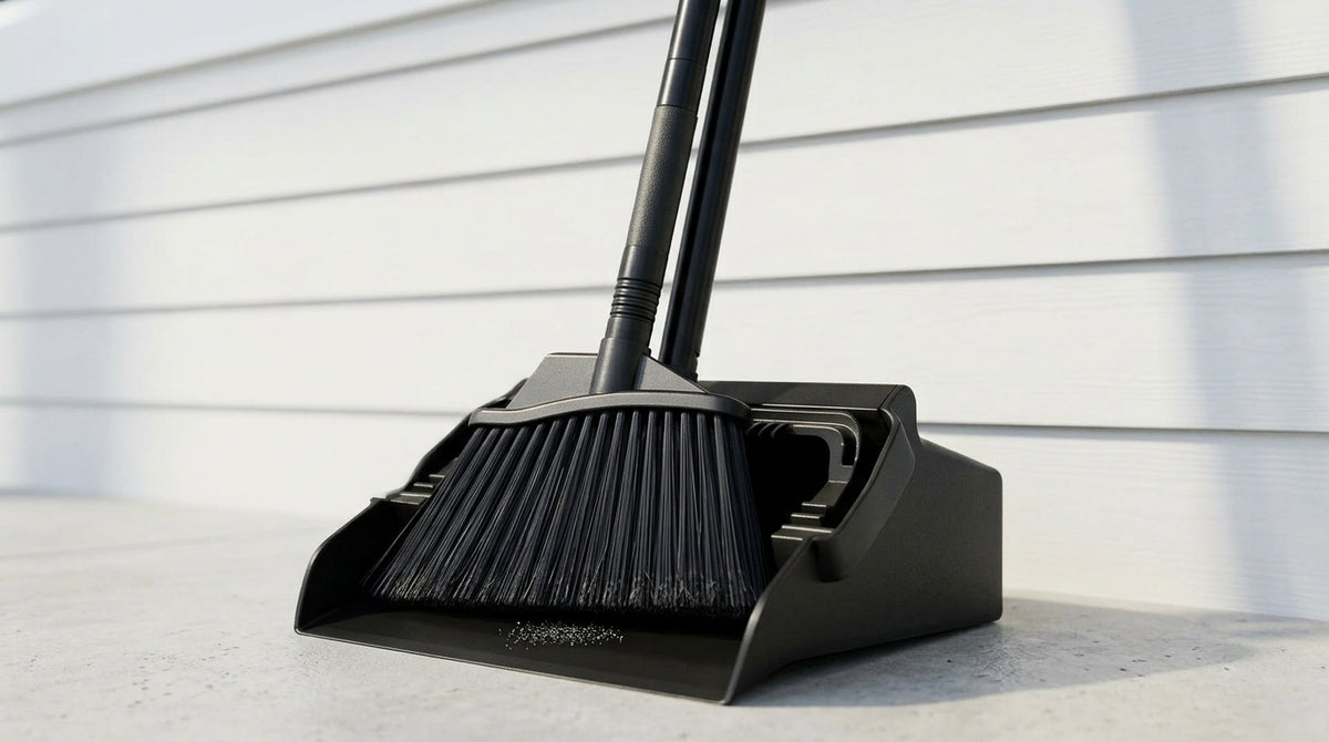 Upright Broom & Dustpan Combo Set