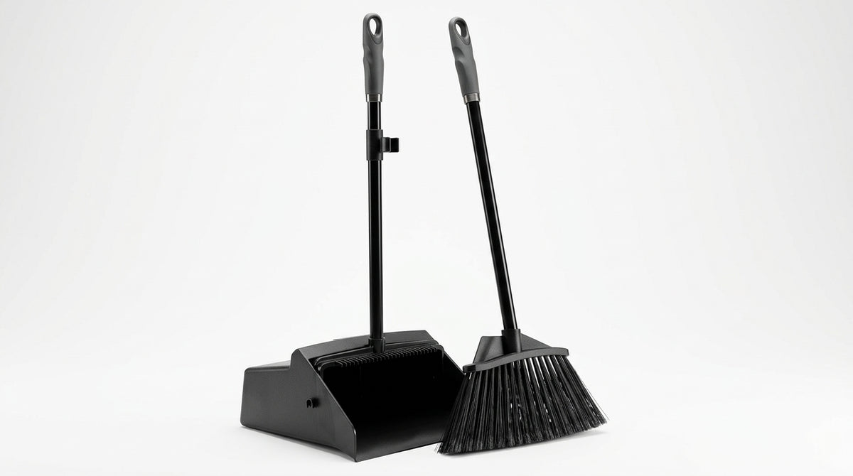 Upright Broom & Dustpan Combo Set